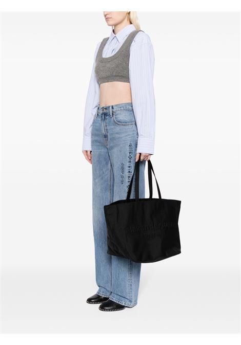 Borsa a spalla Punch con logo goffrato in nero Alexander Wang - donna ALEXANDER WANG | 20224T02T001